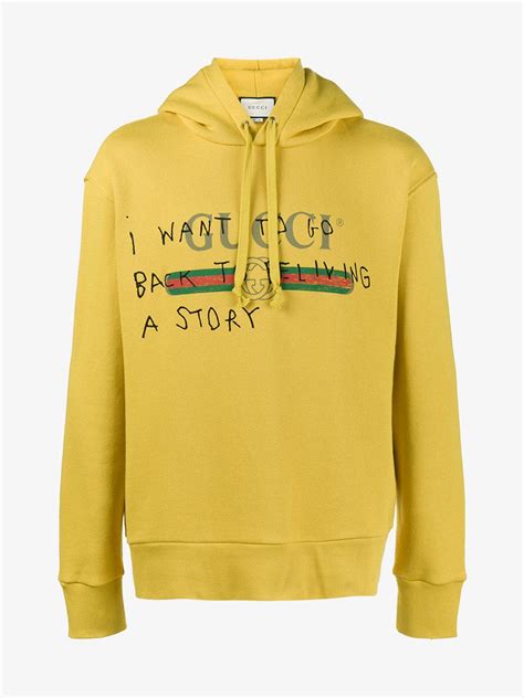 yellow gucci hoodie cheap